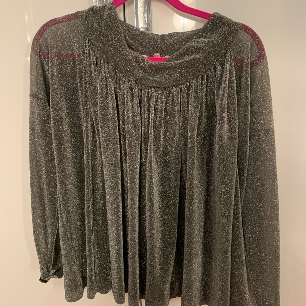 Silver metallic blouse